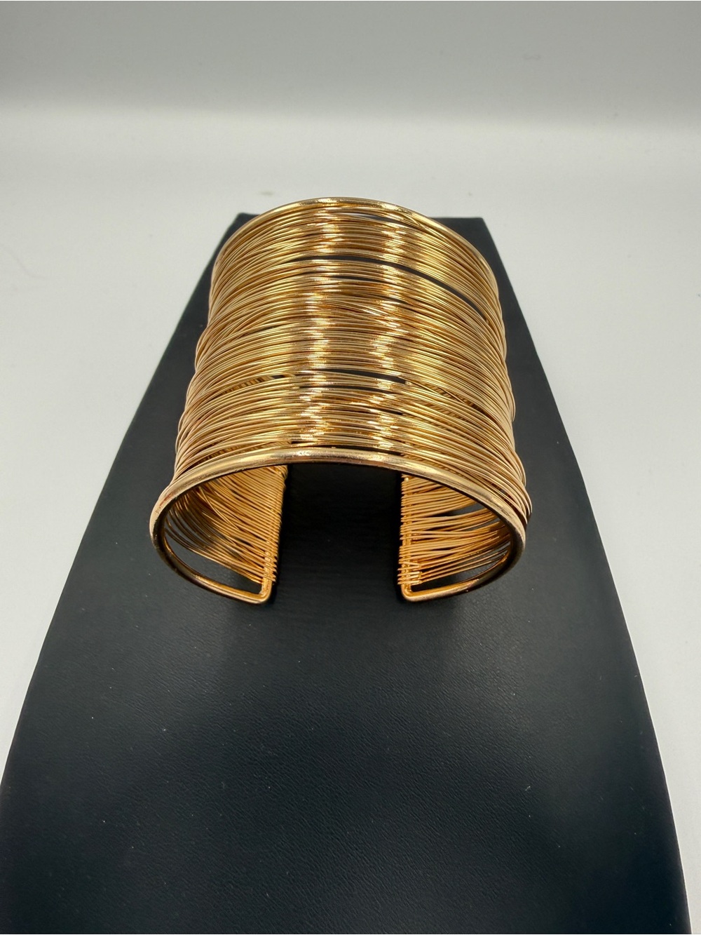 Gold Multi-Wrap Wire Cuff Bracelet for Women